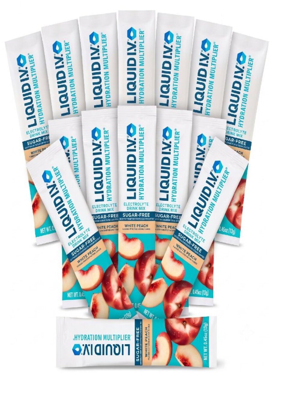 Hydration Electrolyte Drink Mix, Sugar-Free, White Peach, 0.45 Oz, 15-Stick Pack